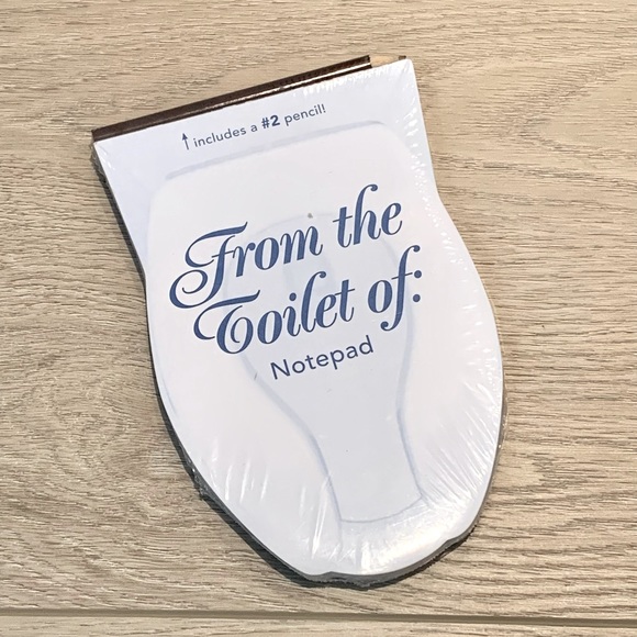 Funny FROM THE TOILET Notepad & Pencil Set NWT - Picture 1 of 6